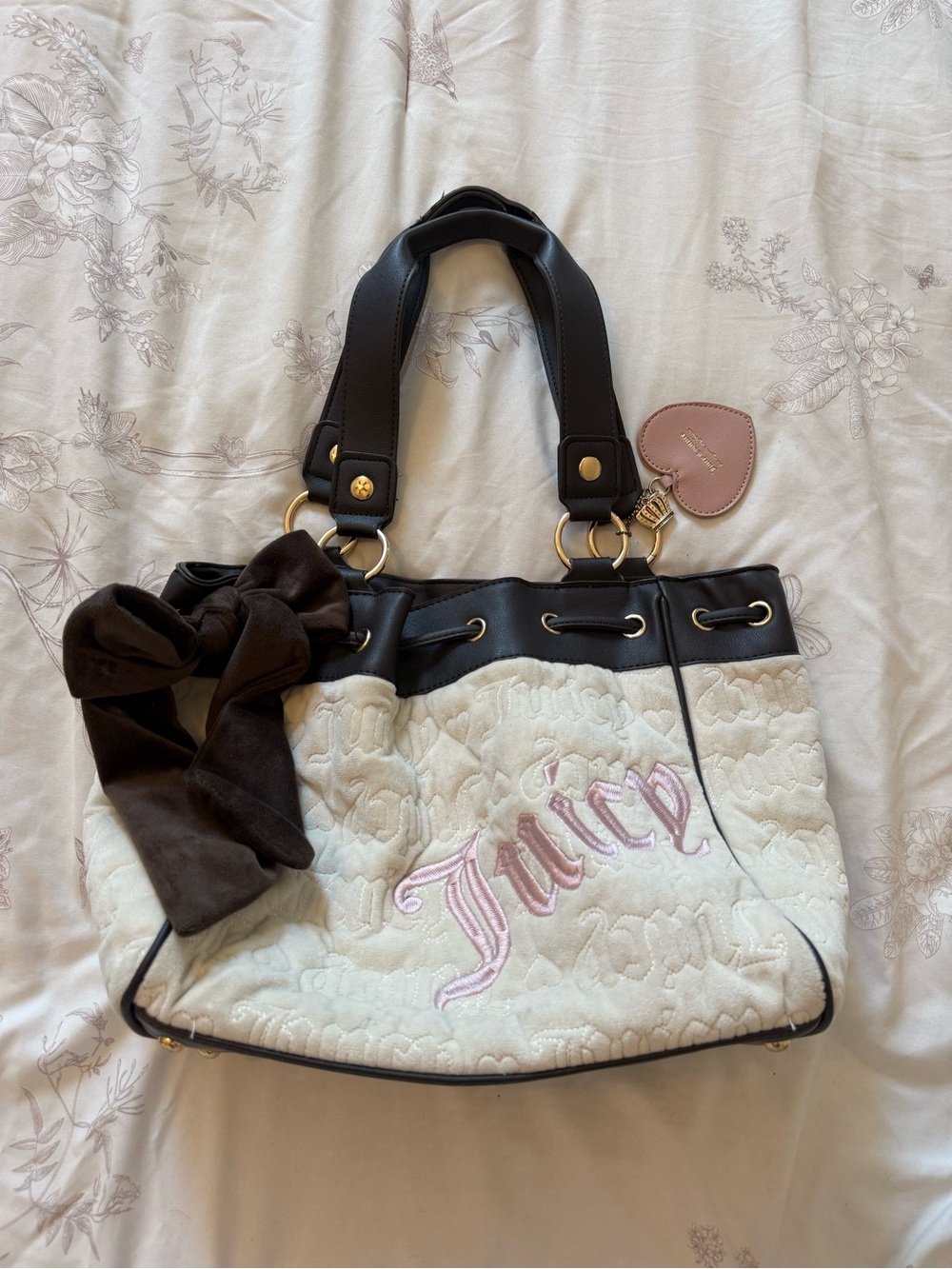 JUICY COUTURE | Daydreamer Y2K Style Terry Cloth Brown|Cream|Pink - Picture 2 of 10